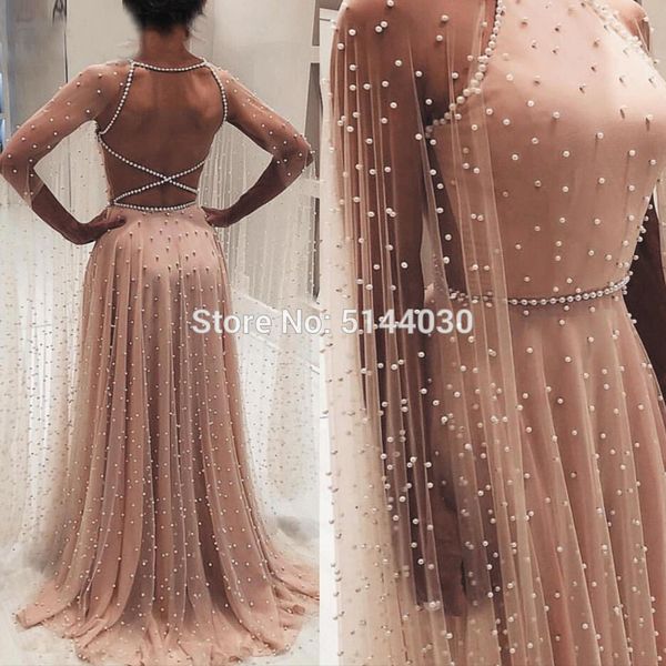 pink kaftans muslim evening dresses halter pearl long sleeves backless sleeveless prom party gowns abendkleider vestido de noiva, White;black
pink kaftans muslim evening dresses halter pearl long sleeves backless sleeveless prom party gowns abendkleider vestido de noiva, White;black