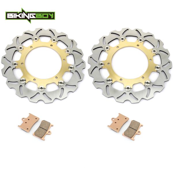 bikingboy for yamaha yzf r1 1998-2003 r6 1999-2002 fjr 1300 03-04 xv 1900 roadliner / s front brake discs disks rotors pads
bikingboy for yamaha yzf r1 1998-2003 r6 1999-2002 fjr 1300 03-04 xv 1900 roadliner / s front brake discs disks rotors pads