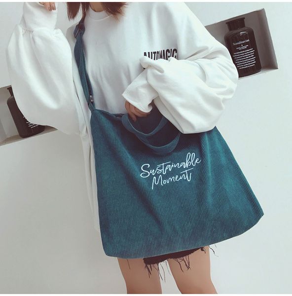 capacity corduroy women shoulderbag embroidered letter cotton tote shopper bag eco reusable shopping bag handbag cloth messenger
capacity corduroy women shoulderbag embroidered letter cotton tote shopper bag eco reusable shopping bag handbag cloth messenger