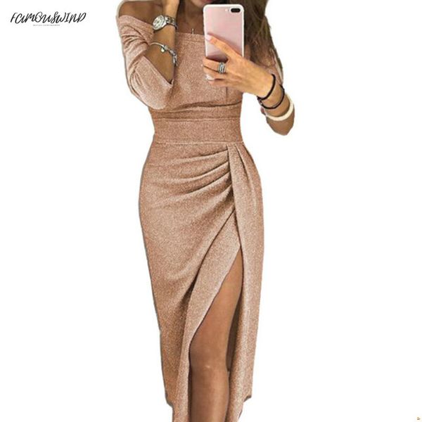 women autumn party dress split slash neck dress elegant package solid club dress hip midi femme robe polyester designer clothes, Black;gray
women autumn party dress split slash neck dress elegant package solid club dress hip midi femme robe polyester designer clothes, Black;gray