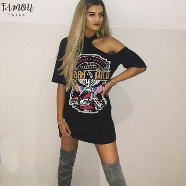 ladies women punk rock short sleeve eagle print t shirt cut shoulder halter baggy drop shipping, White
ladies women punk rock short sleeve eagle print t shirt cut shoulder halter baggy drop shipping, White