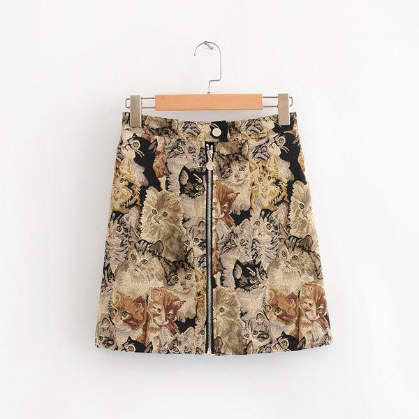 stylish women mini skirts autumn 2019 new fashion cute cats animal jacquard bottoms modern lady casual skirts, Black
stylish women mini skirts autumn 2019 new fashion cute cats animal jacquard bottoms modern lady casual skirts, Black