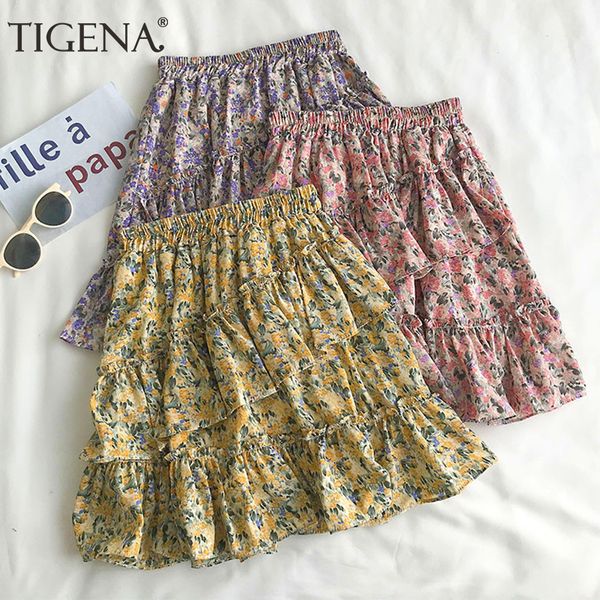 tigena cute tiered mini skirt women with lining 2020 summer korean fashion floral print boho beach holiday skirt female girls, Black
tigena cute tiered mini skirt women with lining 2020 summer korean fashion floral print boho beach holiday skirt female girls, Black
