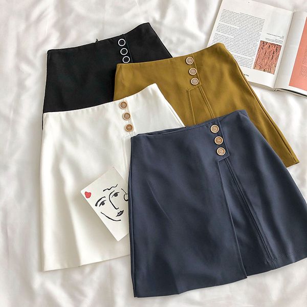 skirts high waist summer skirt casual botton a-line short ladies hlarajuk white simple all- match korean women, Black
skirts high waist summer skirt casual botton a-line short ladies hlarajuk white simple all- match korean women, Black