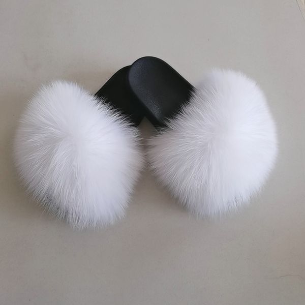 tingz pink bling fur slides slippers fake fur slippers fox fur slides slippers, Black