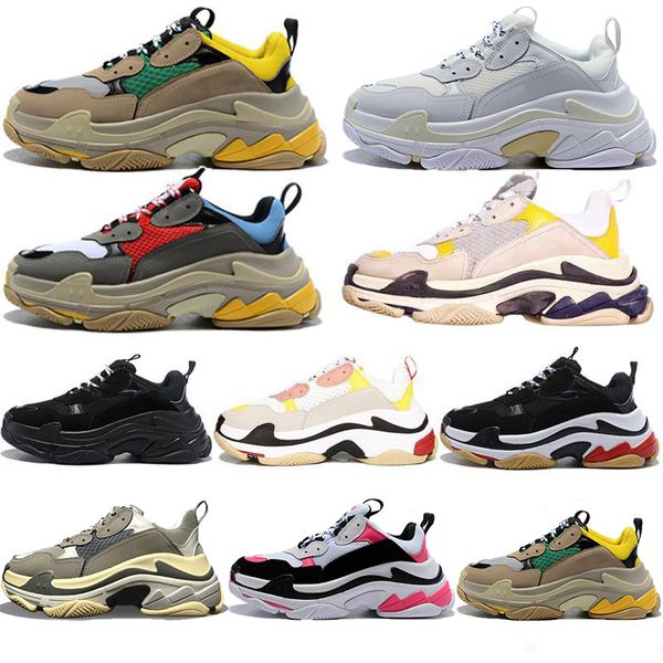 luxury triple s paris designer chaussures fashion mens women casual dad shoes trainers increasing vintage beige leather platform sneakers, Black
luxury triple s paris designer chaussures fashion mens women casual dad shoes trainers increasing vintage beige leather platform sneakers, Black