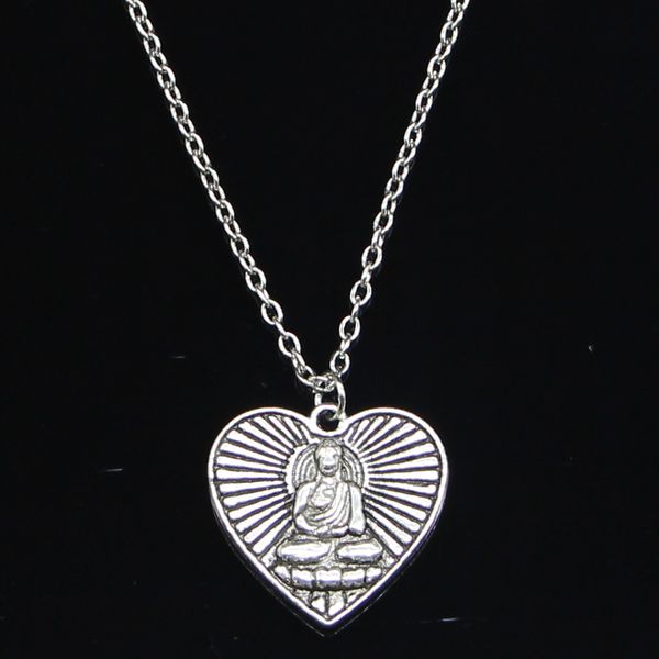 20pcs new fashion necklace 23x24mm buddhism heart buddha silver pendants short long women men colar gift jewelry choker
20pcs new fashion necklace 23x24mm buddhism heart buddha silver pendants short long women men colar gift jewelry choker