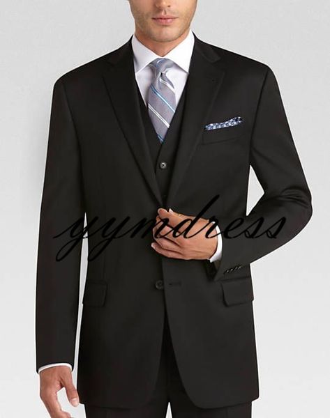 fashion black wedding tuxedos 2019 two button notched lapel slim fit men prom suits costumes pour hommes men suits (jacket+vest+pants+tie), Black;gray
fashion black wedding tuxedos 2019 two button notched lapel slim fit men prom suits costumes pour hommes men suits (jacket+vest+pants+tie), Black;gray