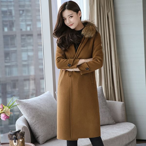woolen coat fur collar mid-length elegant sweet woman clothe 2020 new spring fashion long sleeve single button solid woolen coat, Black
woolen coat fur collar mid-length elegant sweet woman clothe 2020 new spring fashion long sleeve single button solid woolen coat, Black