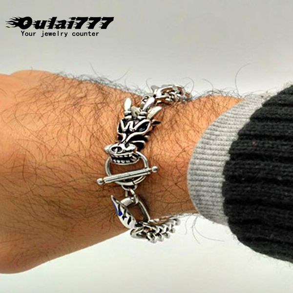 oulai777 hip hop punk bracelet men stainless steel chain on hand fashion faucet keel bracelet silver gifts for a men accessories, Black
oulai777 hip hop punk bracelet men stainless steel chain on hand fashion faucet keel bracelet silver gifts for a men accessories, Black