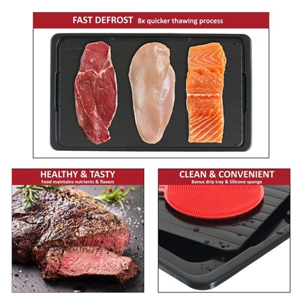 defrosting tray | thawing plate for fast defrosting of frozen foods | premium quality defrost tray | with bonus drip tray and si meat poul
defrosting tray | thawing plate for fast defrosting of frozen foods | premium quality defrost tray | with bonus drip tray and si meat poul
