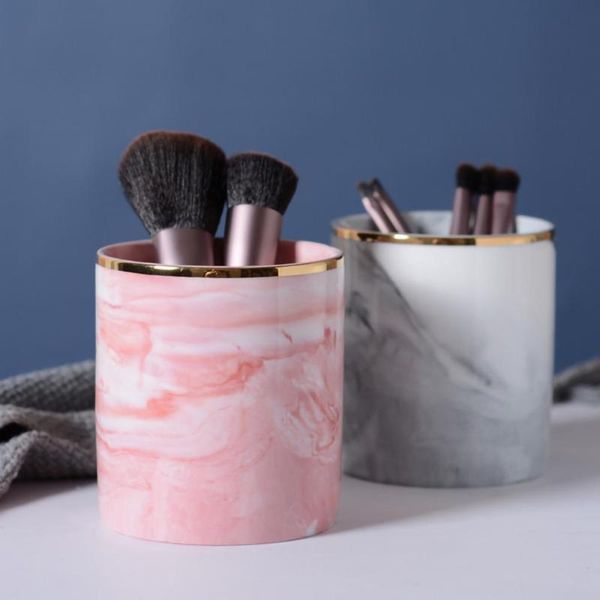 durable makeup storage box nordic ceramic marble pattern pen holder deskeyeliner eyebrow pencil storage bucket
durable makeup storage box nordic ceramic marble pattern pen holder deskeyeliner eyebrow pencil storage bucket