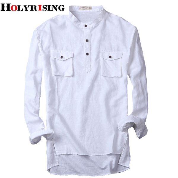 holyrising men shirts leisure streetwear long sleeve linen shirts irregular blouse stand collar breathable shirt for men 18807-5, White;black
holyrising men shirts leisure streetwear long sleeve linen shirts irregular blouse stand collar breathable shirt for men 18807-5, White;black