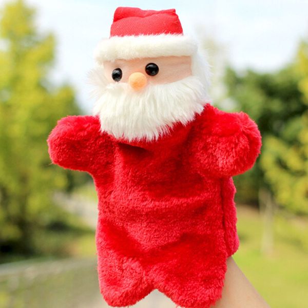 

2017 new 1pcs lovely christmas gift santa claus hand puppet baby favors kids gift christmas party supplies