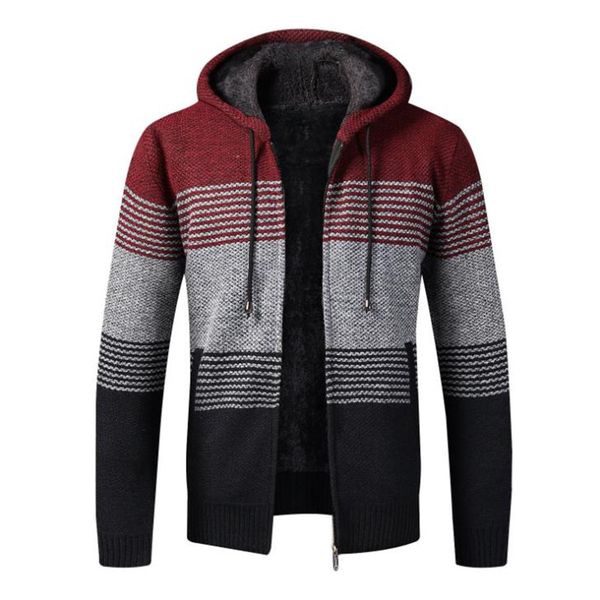 men's sweater coat spring autumn mens hooded stripe coat thick zipper sweater cardigan jumpers male, White;black
men's sweater coat spring autumn mens hooded stripe coat thick zipper sweater cardigan jumpers male, White;black