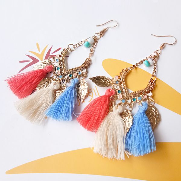 bohemian fashion jewelry women's vintage leaves patterns tassels dangle earrings s236, Silver
bohemian fashion jewelry women's vintage leaves patterns tassels dangle earrings s236, Silver