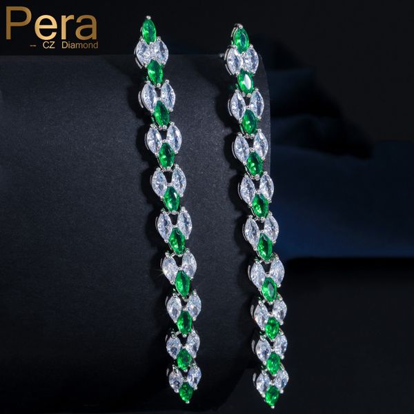 pera luxury 8.5 cm big dangling long drop green and white cubic zirconia stone trendy women wedding party earrings for gift e301, Silver
pera luxury 8.5 cm big dangling long drop green and white cubic zirconia stone trendy women wedding party earrings for gift e301, Silver