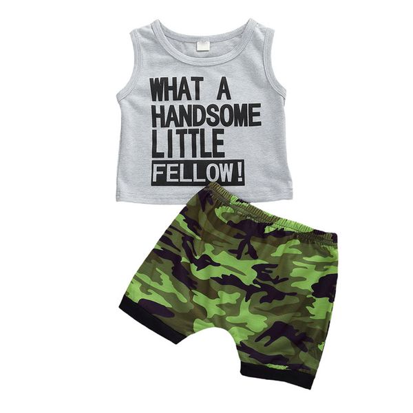 clothing sets summer infant kids baby boys clothes letter print sleeveless vest +camouflage shorts 0-3y casual boy, White
clothing sets summer infant kids baby boys clothes letter print sleeveless vest +camouflage shorts 0-3y casual boy, White