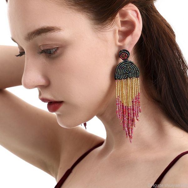 bohemian vintage dangle earrings boho handmade beads tassel drop earrings fashion multicolor statement earring jewelry party gift, Silver
bohemian vintage dangle earrings boho handmade beads tassel drop earrings fashion multicolor statement earring jewelry party gift, Silver