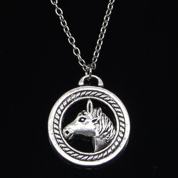 20pcs new fashion necklace 25mm circle horse head silver pendants short long women men colar gift jewelry choker
20pcs new fashion necklace 25mm circle horse head silver pendants short long women men colar gift jewelry choker