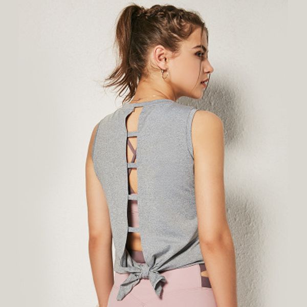 hollow design fitness knot back loose fit yoga shirt fitness vest bandage breathable quick-drying running sleeveless vest, White;red
hollow design fitness knot back loose fit yoga shirt fitness vest bandage breathable quick-drying running sleeveless vest, White;red