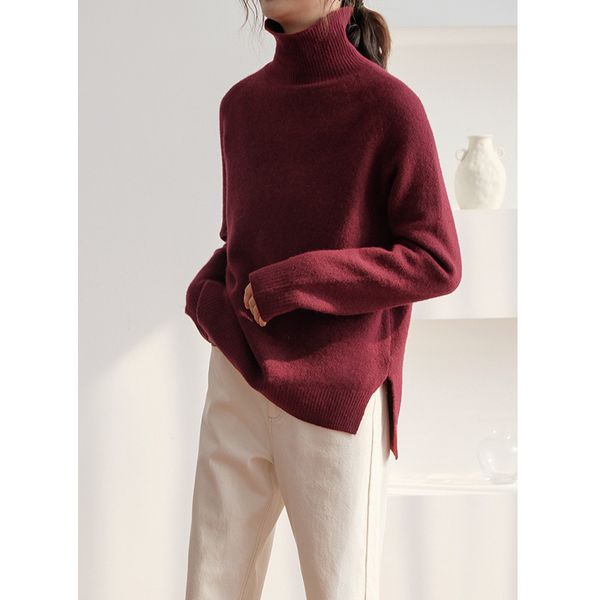 2019 autumn and winter sweater stand collar korean style casual loose cattle high-end women's pullovers 3737, White;black
2019 autumn and winter sweater stand collar korean style casual loose cattle high-end women's pullovers 3737, White;black