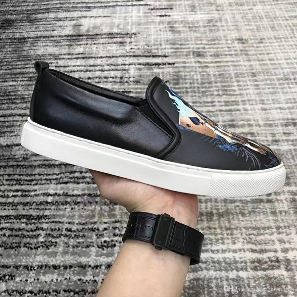 new fashion designer sneakers men genuine leather prints slip-on statement low casual shoes size 38-45, Black
new fashion designer sneakers men genuine leather prints slip-on statement low casual shoes size 38-45, Black