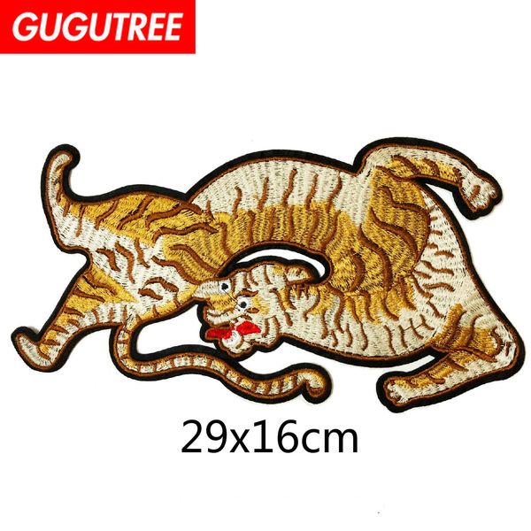 gugutree вышивки большого тигра патч животное мультфильм патчи значки аппликация патчи для одежды js-33, Black 
gugutree вышивки большого тигра патч животное мультфильм патчи значки аппликация патчи для одежды js-33, Black