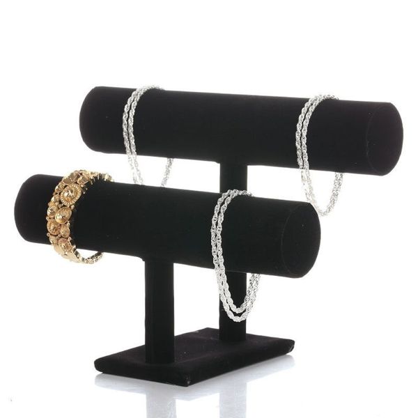 2 tiers black velvet hovering t-bar bracelet necklace jewelry display stand q0ke, Pink;blue
2 tiers black velvet hovering t-bar bracelet necklace jewelry display stand q0ke, Pink;blue