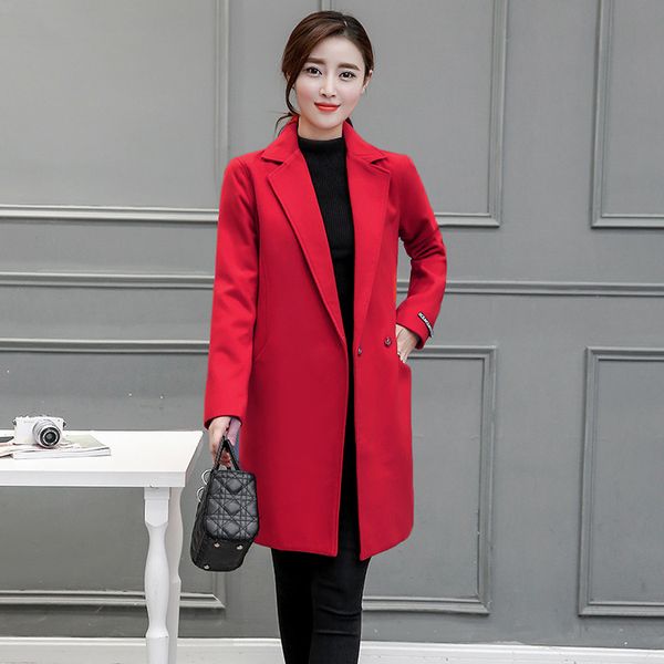 elegant new long wool blend ladies coat full sleeve solid women's jacket single colla korean womens fashion coat, Black
elegant new long wool blend ladies coat full sleeve solid women's jacket single colla korean womens fashion coat, Black