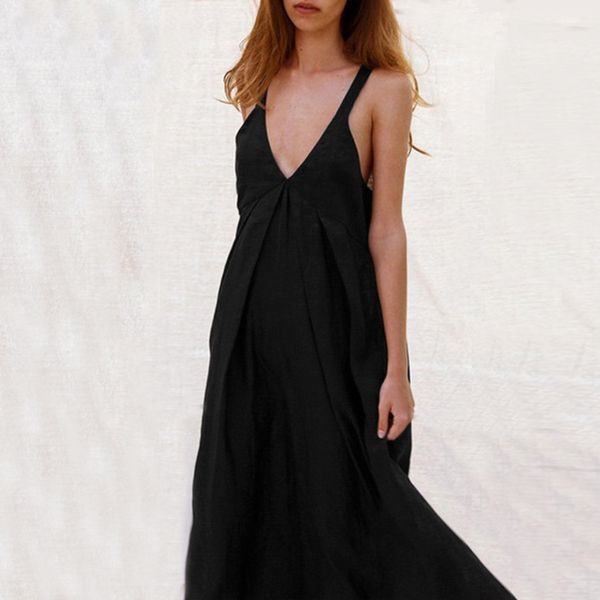 women dress ladies beach summer deep v neck retro fashion party solid sexy, Black;gray
women dress ladies beach summer deep v neck retro fashion party solid sexy, Black;gray