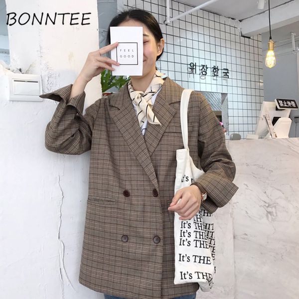 blazers women double breasted plaid long sleeve simple jackets womens all-match leisure korean style ladies elegant daily chic, White;black
blazers women double breasted plaid long sleeve simple jackets womens all-match leisure korean style ladies elegant daily chic, White;black
