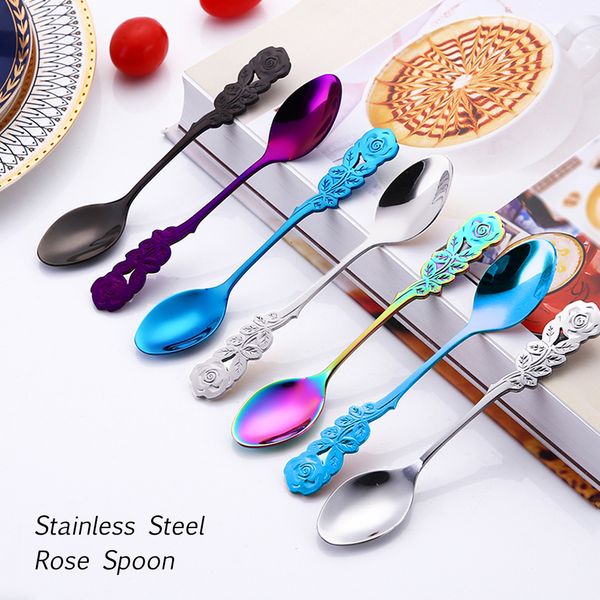 1pcs 304 stainless steel rose spoon musical coffee ice cream teaspoon metal tableware stirring spoon teaspoon accessories
1pcs 304 stainless steel rose spoon musical coffee ice cream teaspoon metal tableware stirring spoon teaspoon accessories