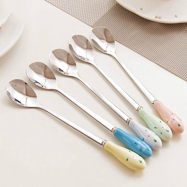 personality stainless steel ceramic handle milk coffee spoon flavored lovely spoon home&restaurant kitchen tableware tools
personality stainless steel ceramic handle milk coffee spoon flavored lovely spoon home&restaurant kitchen tableware tools