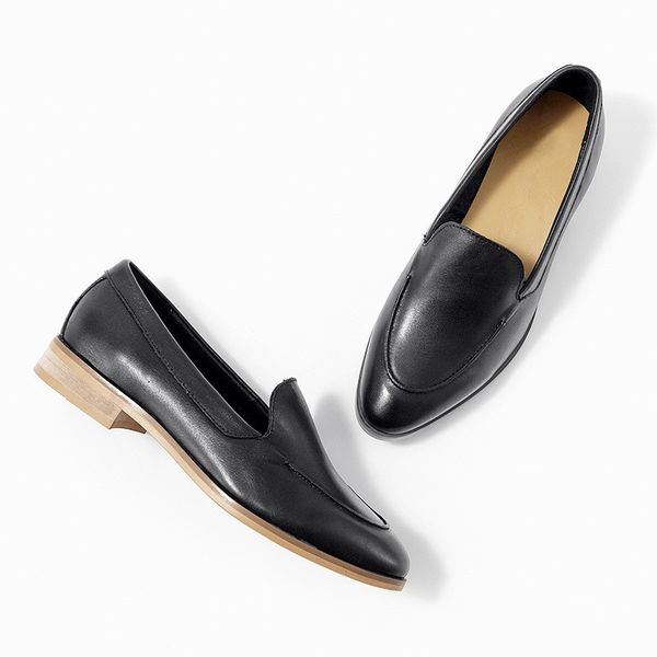 new fashion pointed toe women's flats oxfords first layer leather ladies brogues spring summer genuine leather women's loafers, Black
new fashion pointed toe women's flats oxfords first layer leather ladies brogues spring summer genuine leather women's loafers, Black