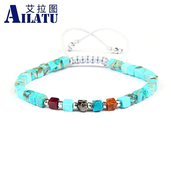 ailatu friendship women's bracelet natural colorful sea sediment imperial square stone beads bohemia macrame bracelets, Golden;silver
ailatu friendship women's bracelet natural colorful sea sediment imperial square stone beads bohemia macrame bracelets, Golden;silver