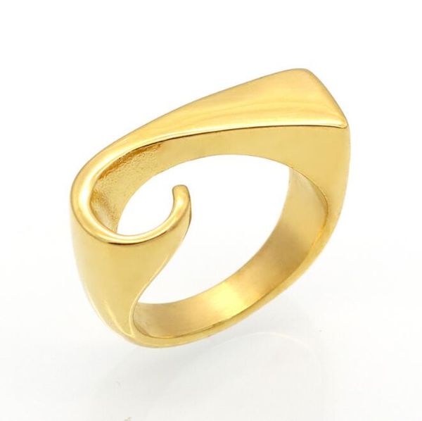 316l fashion stainless steel twisted geometric design ring surgical titanium steel gold plated ring jewelry punk style, Silver
316l fashion stainless steel twisted geometric design ring surgical titanium steel gold plated ring jewelry punk style, Silver