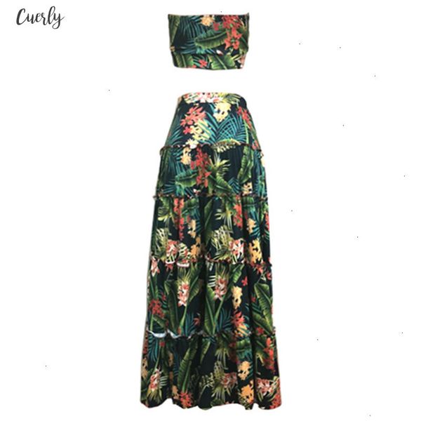 new boho women two piece set crop long skirt floral ruffled printed bandeau strapless bandage ruffles high waist casual suit, White
new boho women two piece set crop long skirt floral ruffled printed bandeau strapless bandage ruffles high waist casual suit, White