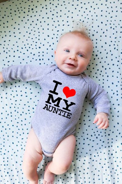 I Love My Auntie Letter Print Baby Romper Cotton Long Sleeve Romper for Baby Boy and Girl Color Autumn Baby Ropa Onesie 0-24m
I Love My Auntie Letter Print Baby Romper Cotton Long Sleeve Romper for Baby Boy and Girl Color Autumn Baby Ropa Onesie 0-24m