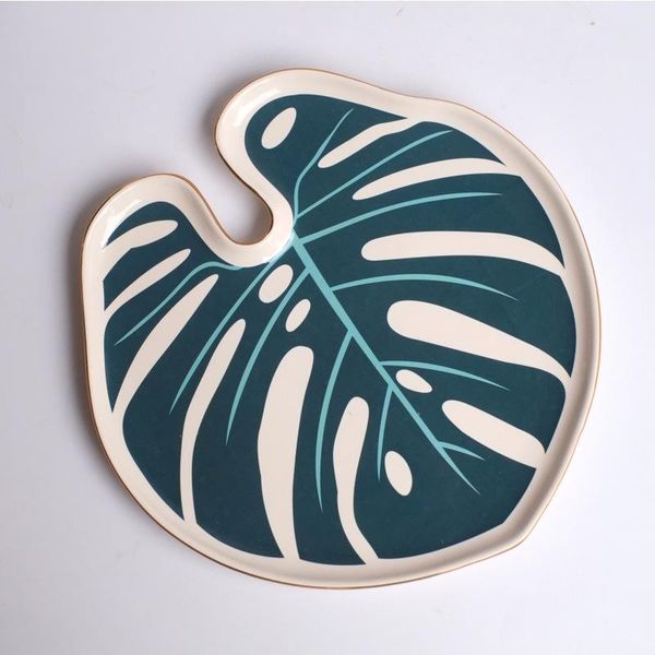 tropical plant turtle leaf bamboo ceramic dish fashion gold luxury jewelry tea set snack tray home decoration plate zj0539
tropical plant turtle leaf bamboo ceramic dish fashion gold luxury jewelry tea set snack tray home decoration plate zj0539