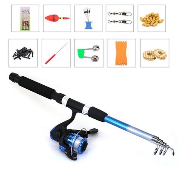2019 1.8m telescopic fishing rod combo full kit travel spinning reels with bag baits beginner perfect fishing kit
2019 1.8m telescopic fishing rod combo full kit travel spinning reels with bag baits beginner perfect fishing kit