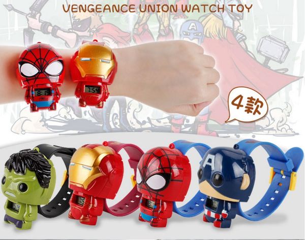 Мультфильм Avengers Iron Man Green Giant Spiderman Капитан Америка Часы кукла Деформация игрушка М
Мультфильм Avengers Iron Man Green Giant Spiderman Капитан Америка Часы кукла Деформация игрушка М