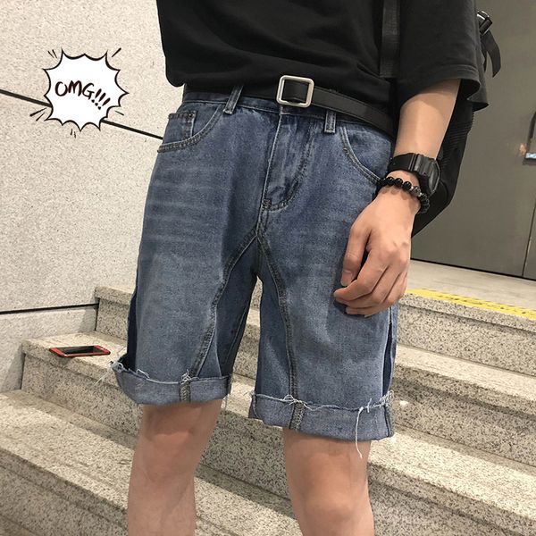 summer new short jeans men's fashion solid color straight casual denim shorts man streetwear trend wild hip hop loose five pants, Blue
summer new short jeans men's fashion solid color straight casual denim shorts man streetwear trend wild hip hop loose five pants, Blue