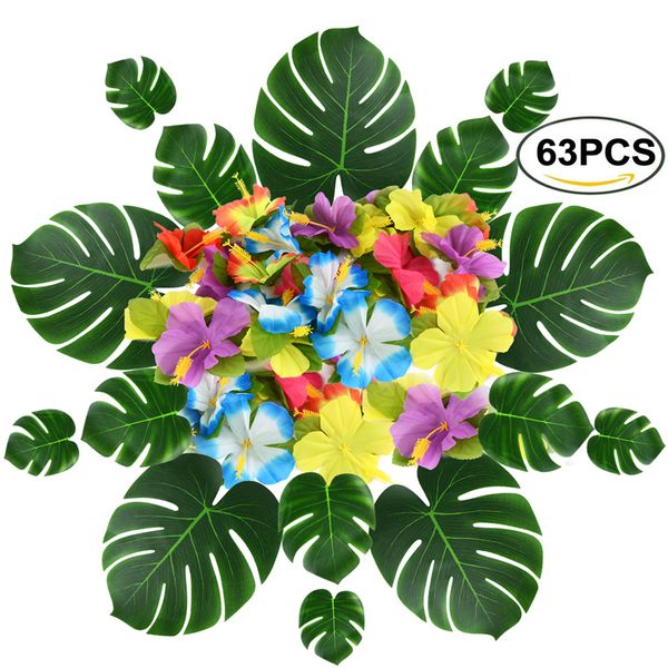 63pcs artificial tropical palm leaves simulation leaf for hawaiian luau party jungle beach theme party decorations
63pcs artificial tropical palm leaves simulation leaf for hawaiian luau party jungle beach theme party decorations