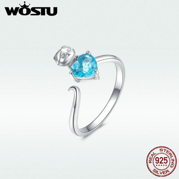 wostu 100% real 925 sterling silver blue kitty rings fashion cute blue cat adjustable rings for women bkr533, Slivery;golden
wostu 100% real 925 sterling silver blue kitty rings fashion cute blue cat adjustable rings for women bkr533, Slivery;golden