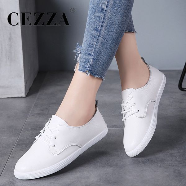cezza autumn women flats white sneakers ballerina flats shoes women genuine leather shoes moccasins lace up loafers white, Black
cezza autumn women flats white sneakers ballerina flats shoes women genuine leather shoes moccasins lace up loafers white, Black