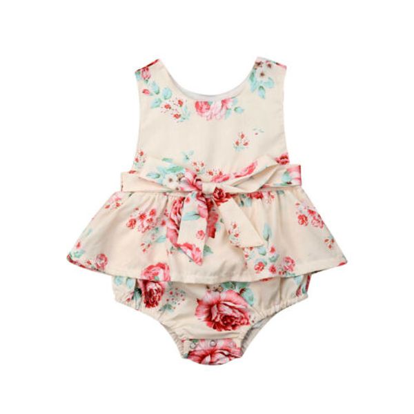 newborn baby girl clothes sleeveless floral print ruffle bodysuit jumpsuit bowknot outfits clothes, White
newborn baby girl clothes sleeveless floral print ruffle bodysuit jumpsuit bowknot outfits clothes, White