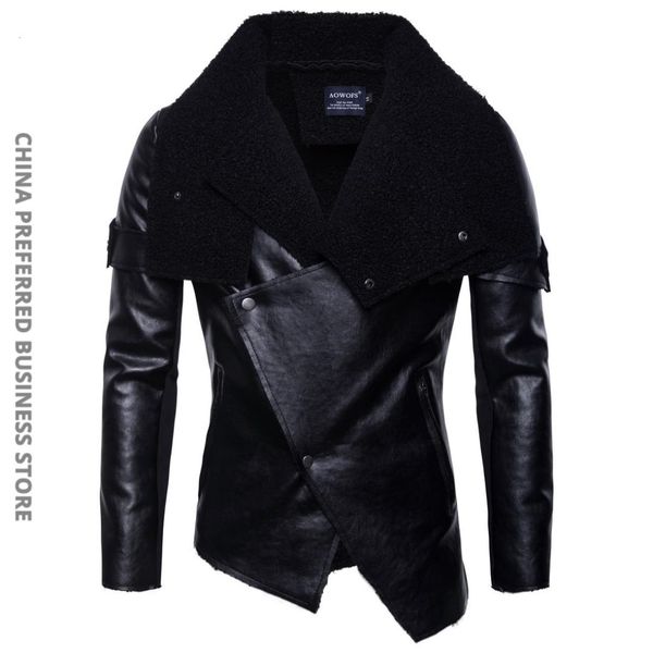 european code 2019 autumn clothing man locomotive leather clothing personality irregular punk leather jacket loose coat b038, Black
european code 2019 autumn clothing man locomotive leather clothing personality irregular punk leather jacket loose coat b038, Black
