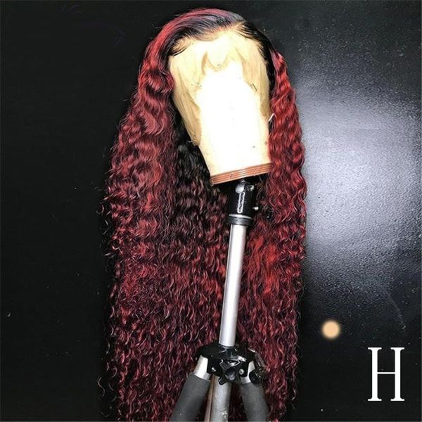 13*6 lace front human hair wigs burgundy ombre colored remy brazilian human hair wig pre plucked curly wig 150% 99j, Black;brown
13*6 lace front human hair wigs burgundy ombre colored remy brazilian human hair wig pre plucked curly wig 150% 99j, Black;brown