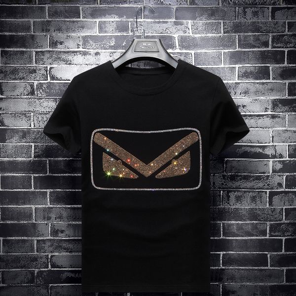 2020 summer men's trend rhinestone t-shirt short sleeve men's round neck half-sleeved social guy large size base shirt size s-7xl, White;black
2020 summer men's trend rhinestone t-shirt short sleeve men's round neck half-sleeved social guy large size base shirt size s-7xl, White;black